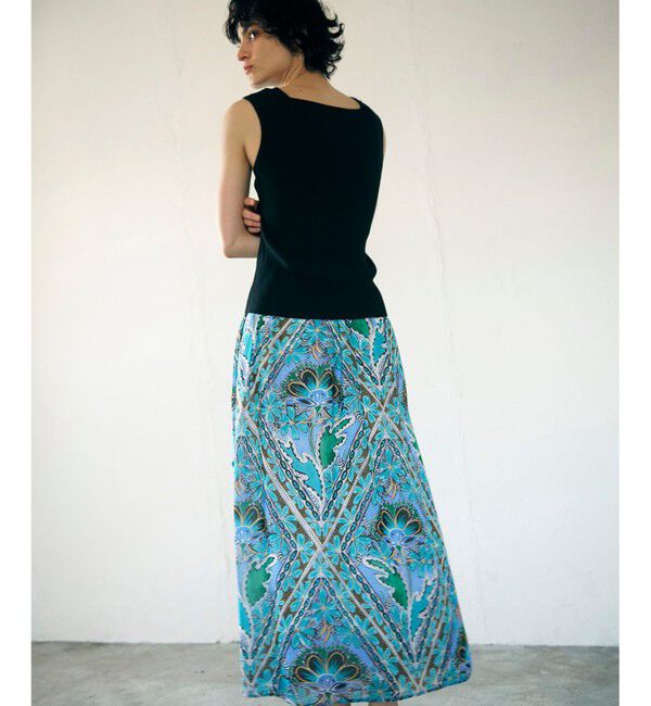 GRACE CONTINENTAL「シフォンプリントギャザースカート」|スカート|