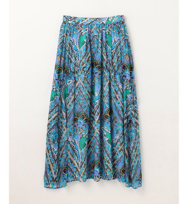 GRACE CONTINENTAL「シフォンプリントギャザースカート」|スカート|