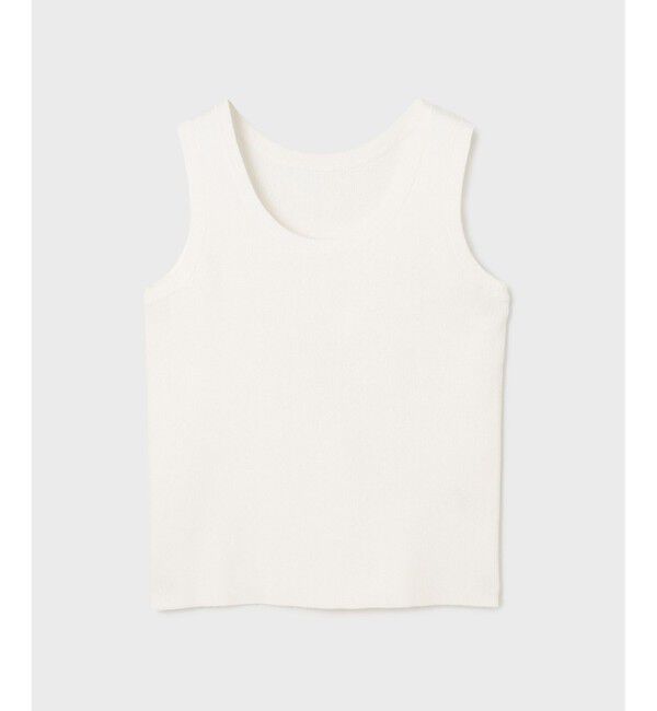  「Uネックリブニットトップ」|タンクトップ|