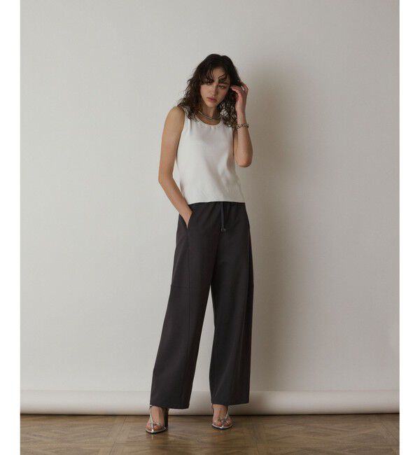  「Uネックリブニットトップ」|タンクトップ|