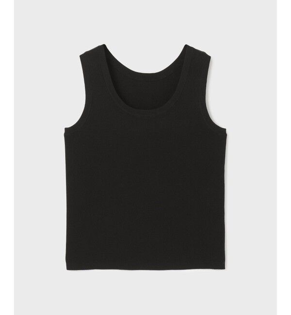  「Uネックリブニットトップ」|タンクトップ|