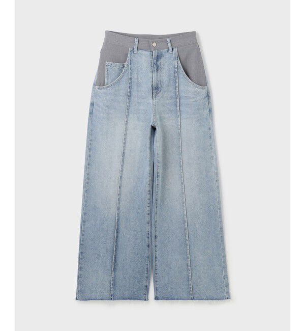  「コンビデニムワイドパンツ」|デニム|