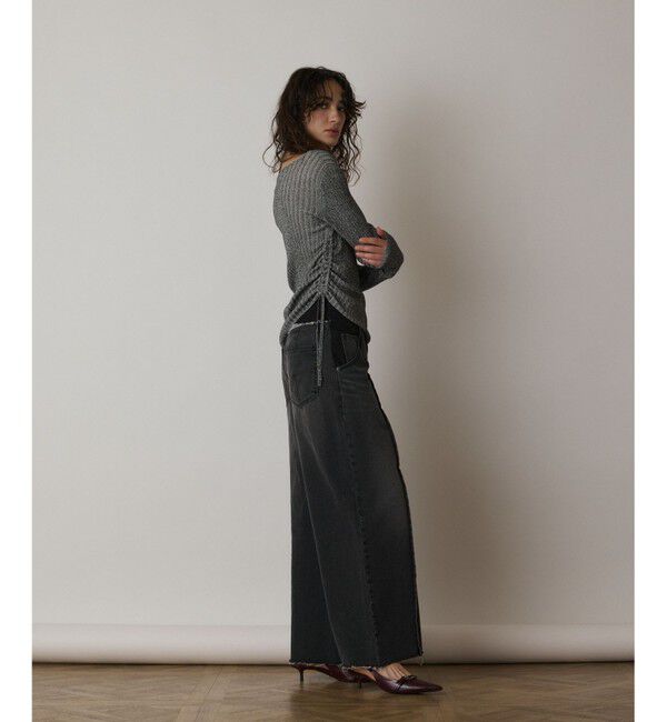  「コンビデニムワイドパンツ」|デニム|