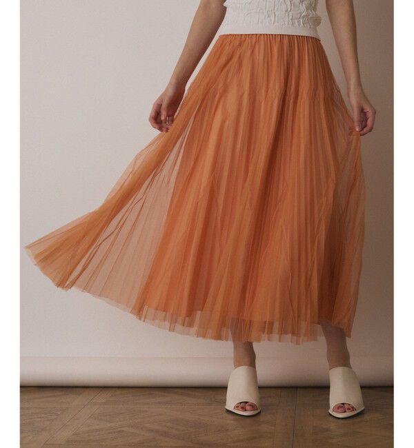  「チュールマチプリーツスカート」|スカート|