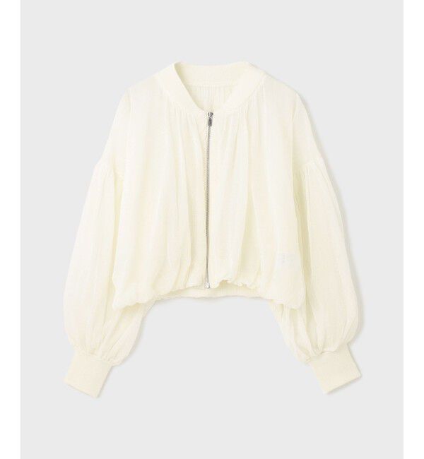 GRACE CONTINENTAL「シアーニットバルーンジャケット」|ブルゾン・スタジャン|