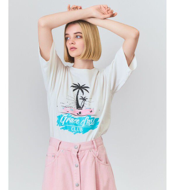 Grace Class「リゾートプリントTシャツ」|シャツ・ブラウス|