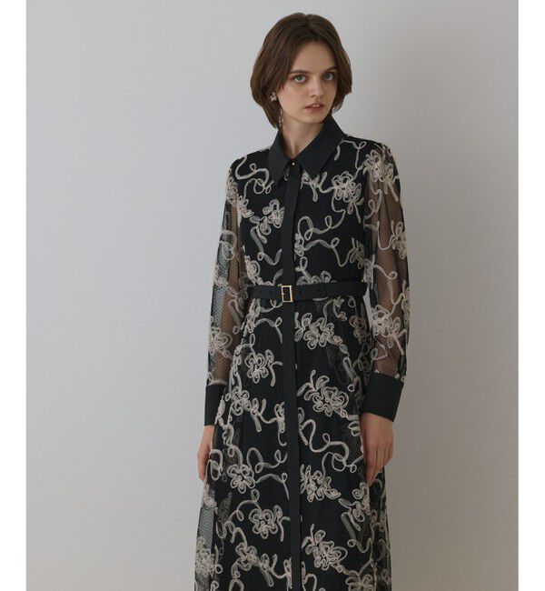 GRACE CONTINENTAL「チュールコードレースワンピース」|ワンピース|