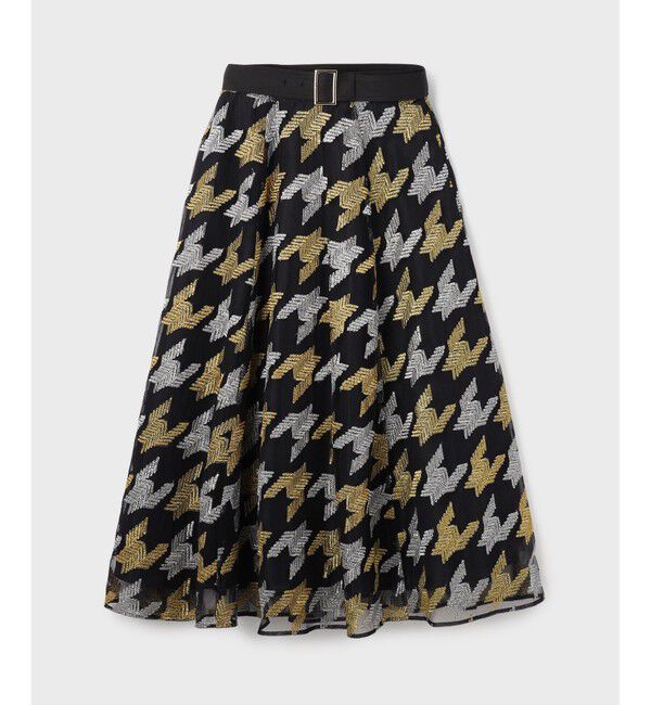 Grace Class「千鳥刺繍チュールスカート」|スカート|