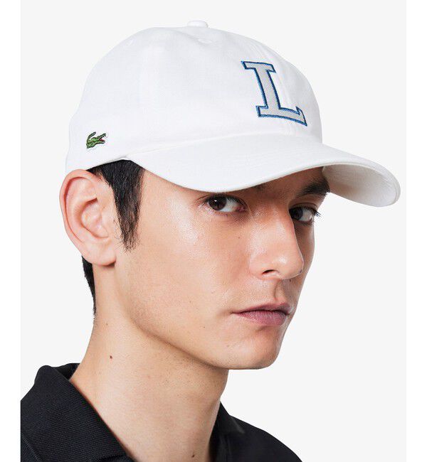 LACOSTE「コットンツイルLロゴキャップ」|キャップ・キャスケット|ホワイト