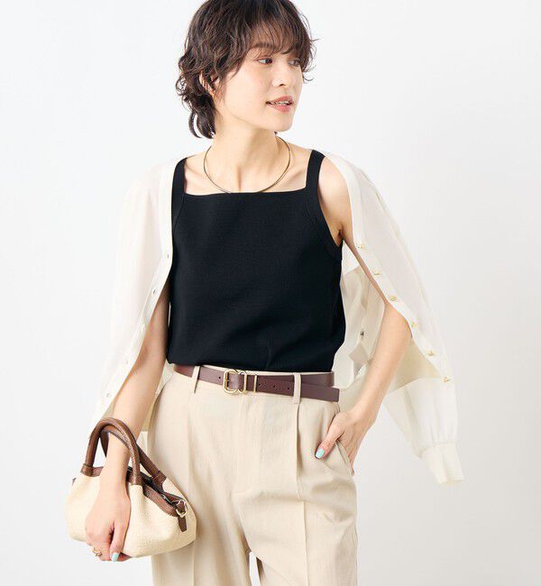 NOLLEY'S「《手洗い可能》総針オトナタンクトップ」|タンクトップ|ブラック