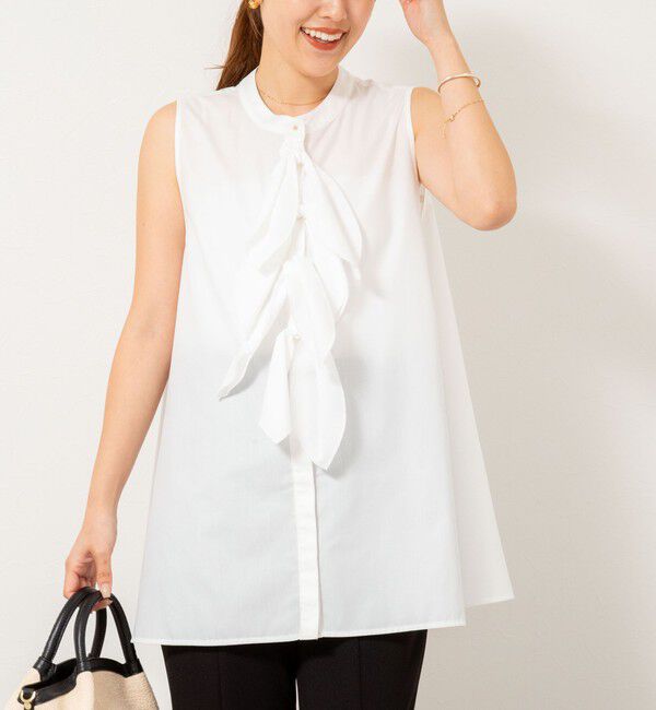 NOLLEY'S「リボンAラインシャツ」|シャツ・ブラウス|ホワイト