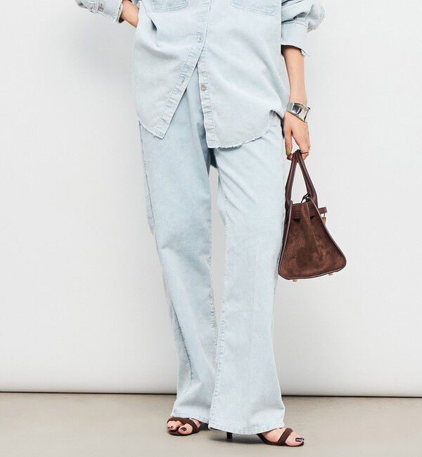 Rie Miller「【RM denim】センタープレスハイウエストパンツ」|デニム|