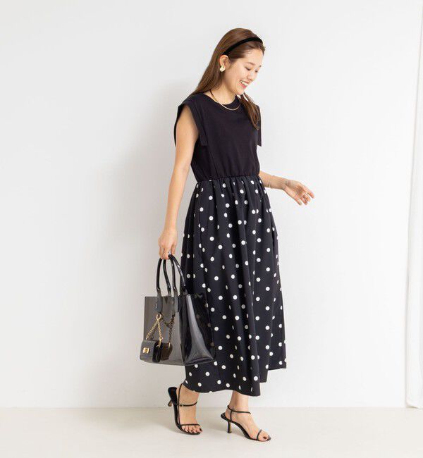 NOLLEY'S「ドットタフタドッキングワンピース」|ワンピース|