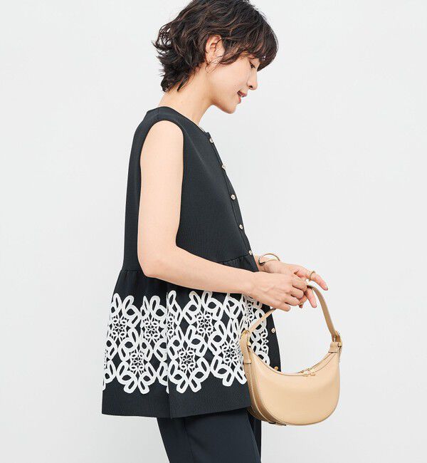 NOLLEY'S「レース付きペプラムベスト」|ベスト・ジレ|