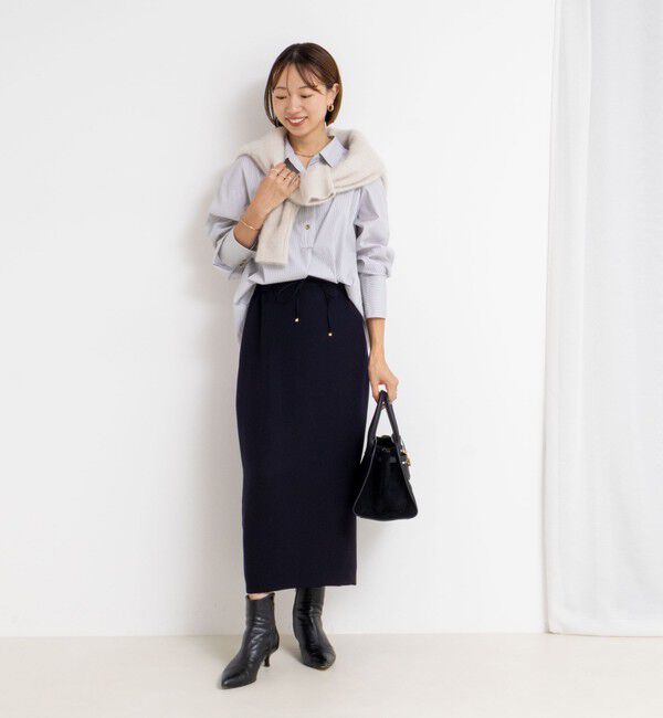 NOLLEY'S sophi「《セットアップ対応》ウォッシャブルダブルサテンイージースカート」|タイト|