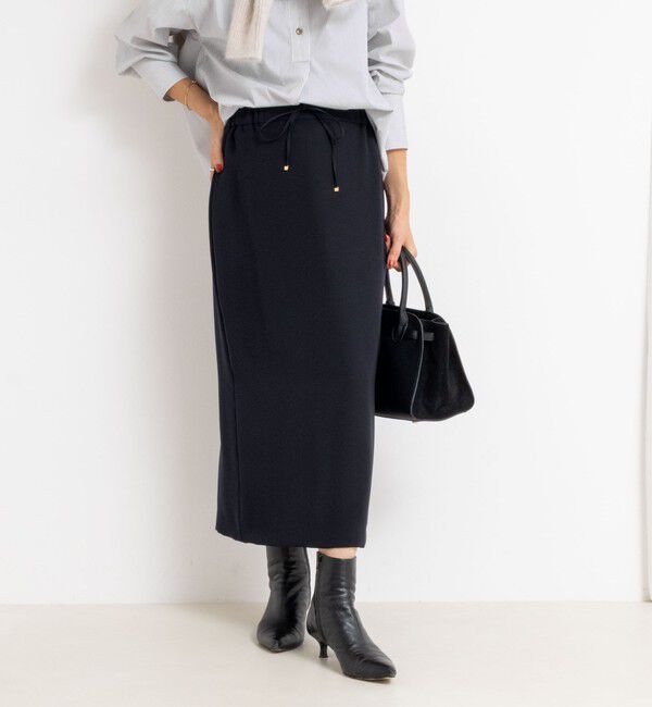 NOLLEY'S sophi「《セットアップ対応》ウォッシャブルダブルサテンイージースカート」|タイト|