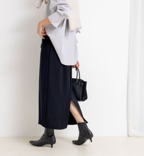 NOLLEY'S sophi「《セットアップ対応》ウォッシャブルダブルサテンイージースカート」|タイト|