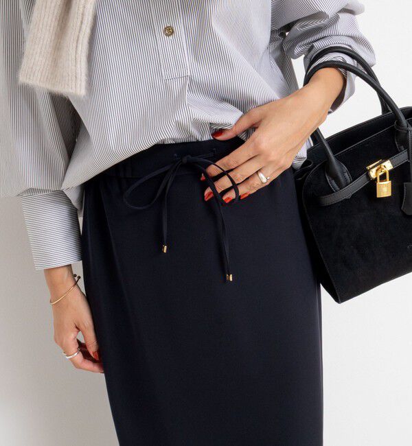 NOLLEY'S sophi「《セットアップ対応》ウォッシャブルダブルサテンイージースカート」|タイト|