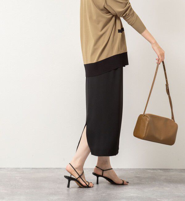 NOLLEY'S sophi「《セットアップ対応》ウォッシャブルダブルサテンイージースカート」|タイト|