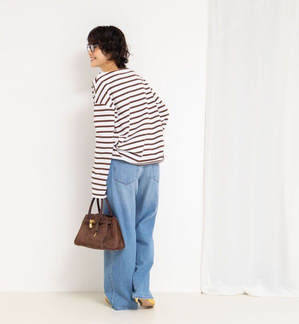 Rie Miller「BIGマリンボーダーボートネックプルオーバーカットソー」|Tシャツ・カットソー|