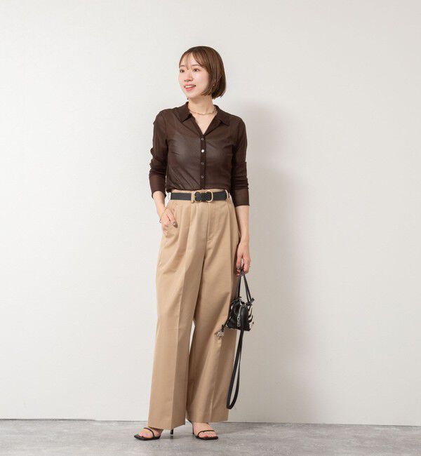 NOLLEY'S「チュール衿付きカットカーディガン」|カーディガン|