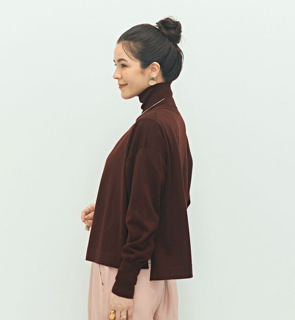 NOLLEY'S「《手洗い可能》《アンサンブル対応》18G天竺ゆったりVネックカーディガン」|カーディガン|