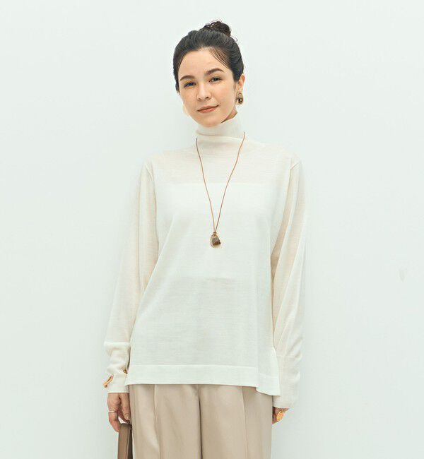 NOLLEY'S「《手洗い可能》《アンサンブル対応》18G天竺ハイネックプルオーバーニット」|ニット・セーター|