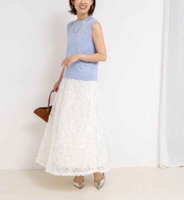 NOLLEY'S「シアーフラワーフレアスカート」|フレア|