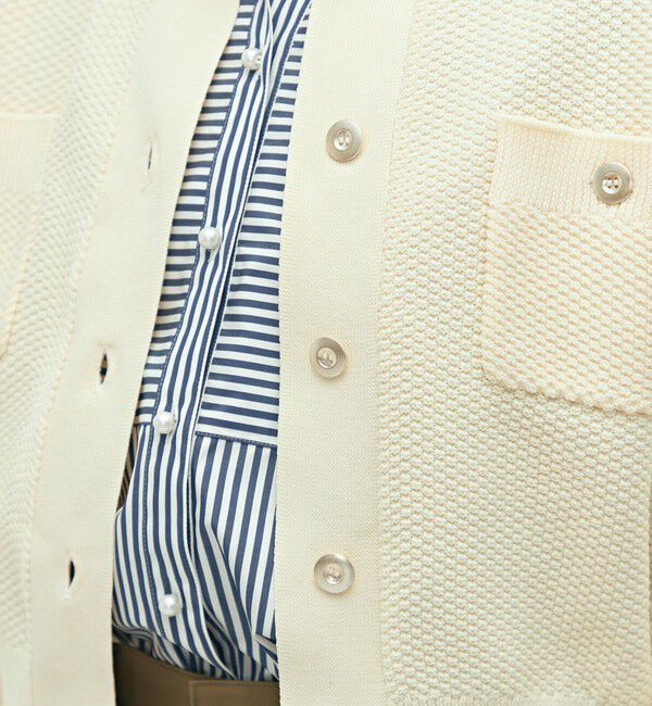 NOLLEY'S「《手洗い可能》鹿の子編みクルーネックカーディガン」|カーディガン|