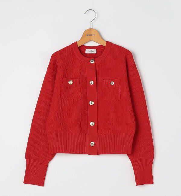 NOLLEY'S「《手洗い可能》鹿の子編みクルーネックカーディガン」|カーディガン|