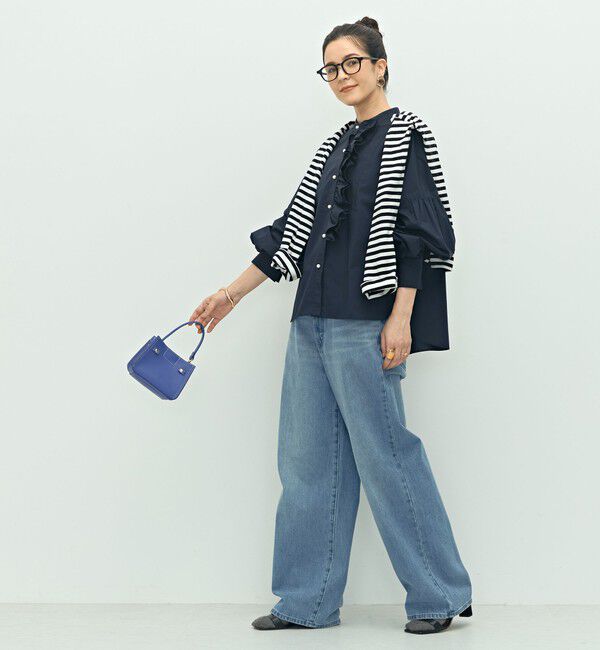 NOLLEY'S「パール釦ビブヨーク4WAYフリルブラウス」|シャツ・ブラウス|