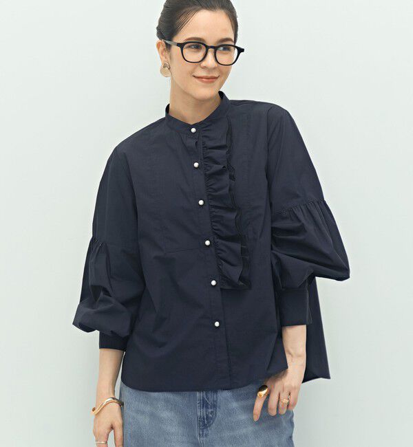 NOLLEY'S「パール釦ビブヨーク4WAYフリルブラウス」|シャツ・ブラウス|