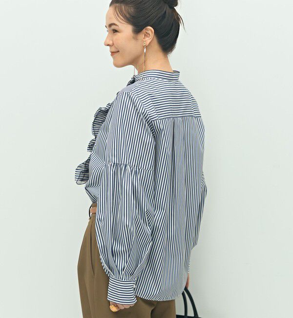 NOLLEY'S「パール釦ビブヨーク4WAYフリルブラウス」|シャツ・ブラウス|