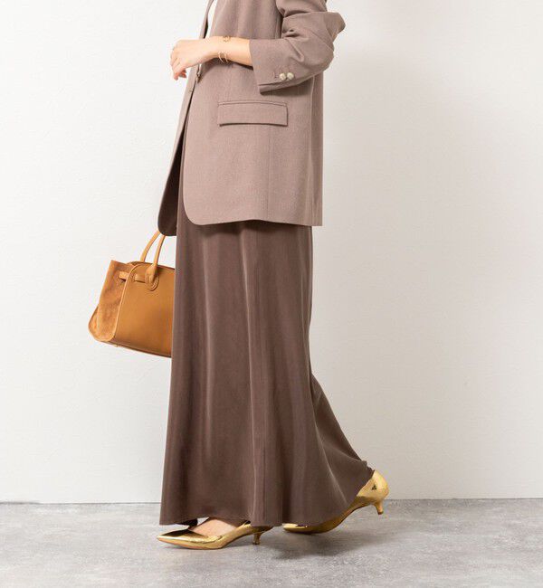 NOLLEY'S sophi「《セットアップ対応》ウォッシャブルフィブリルサテンナロースカート」|スカート|