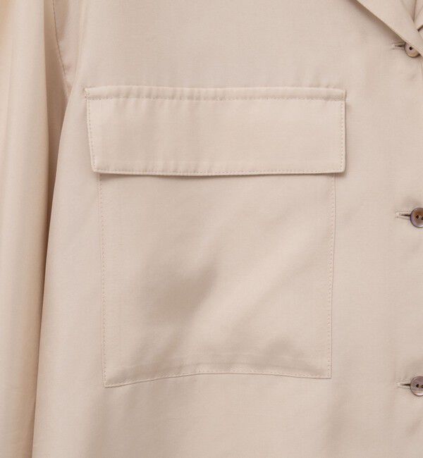 NOLLEY'S sophi「《セットアップ対応》ウォッシャブルフィブリルサテンオープンカラーシャツ」|シャツ・ブラウス|