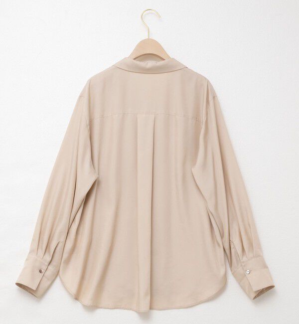 NOLLEY'S sophi「《セットアップ対応》ウォッシャブルフィブリルサテンオープンカラーシャツ」|シャツ・ブラウス|