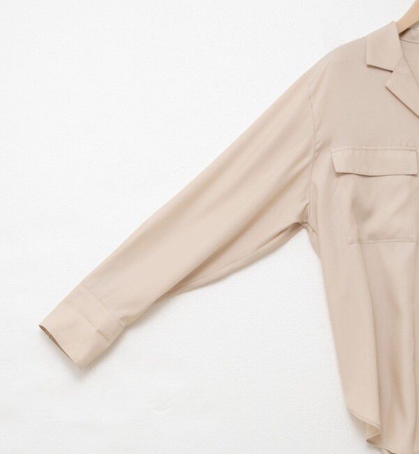 NOLLEY'S sophi「《セットアップ対応》ウォッシャブルフィブリルサテンオープンカラーシャツ」|シャツ・ブラウス|