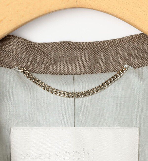 NOLLEY'S sophi「【WEB STAFF守屋☆別注】《セットアップ対応》ウォッシャブルソフトシャンブレーノーカラージャケット」|ノーカラージャケット|