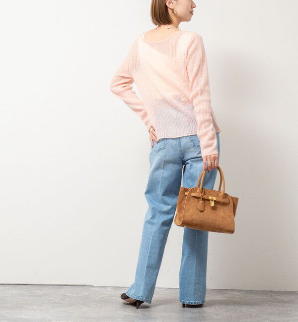 Rie Miller「シアーモヘヤ2WAYリブボートネックカーディガン」|カーディガン|