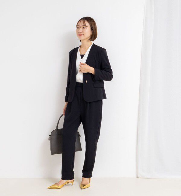 NOLLEY'S sophi「《セットアップ対応》ウォッシャブルカットジョーゼットテーパードパンツ」|その他|