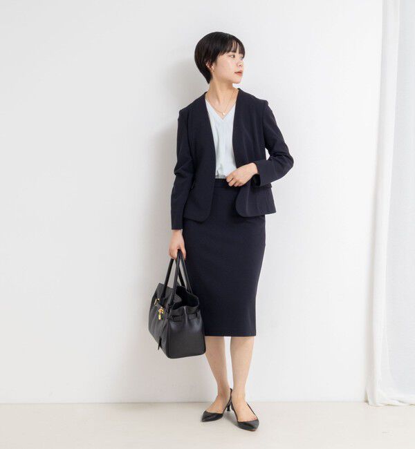 NOLLEY'S sophi「《セットアップ対応》ウォッシャブルカットジョーゼットタイトスカート」|タイト|