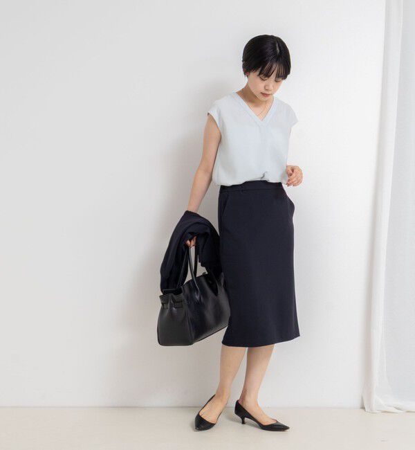 NOLLEY'S sophi「《セットアップ対応》ウォッシャブルカットジョーゼットタイトスカート」|タイト|