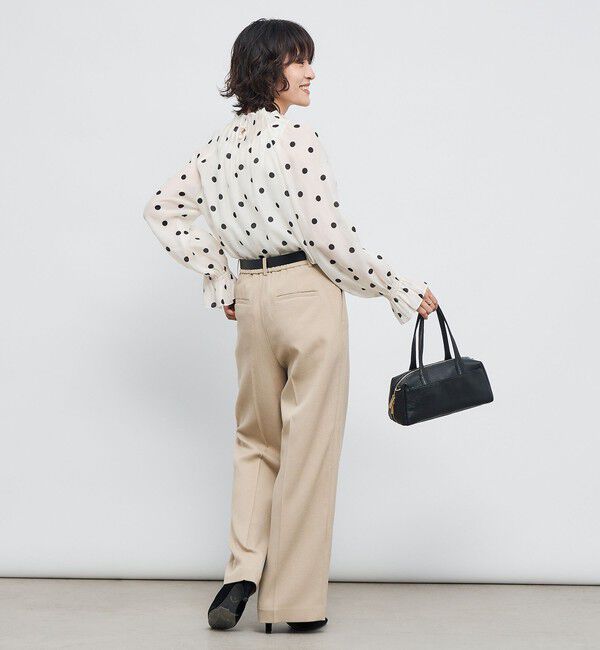 NOLLEY'S「ウォッシャブルピンタックドットプリントブラウス」|シャツ・ブラウス|