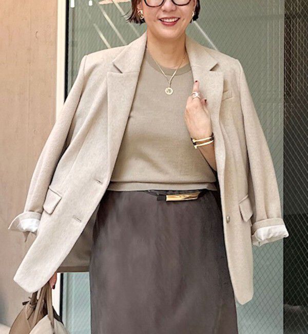 NOLLEY'S sophi「ショートビーバーテーラードジャケット」|テーラードジャケット|ベージュ