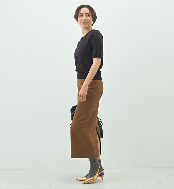 NOLLEY'S sophi「《アンサンブル対応》《手洗い可能》ウール100％5分袖プルオーバーニット」|ニット・セーター|