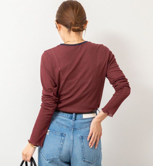 NOLLEY'S「ウォッシャブルシアーフライスロンT」|Tシャツ・カットソー|