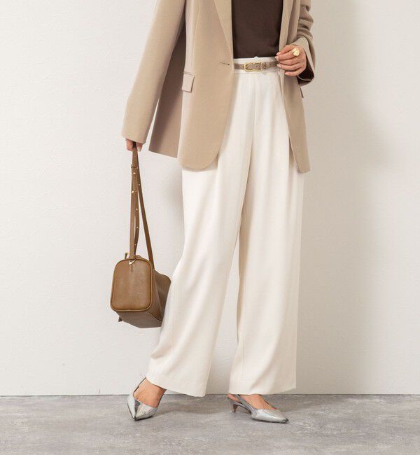 NOLLEY'S「ウォッシャブルバックサテンジョーゼットイージーパンツ」|その他|