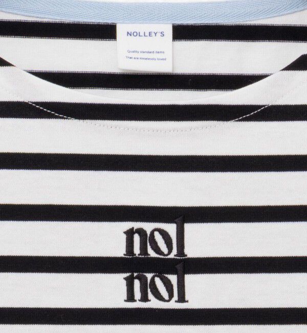 NOLLEY'S「nolnolウォッシャブルMVSシルケットボーダーT」|Tシャツ・カットソー|