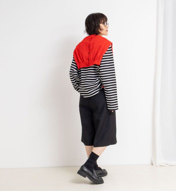 NOLLEY'S「nolnolウォッシャブルMVSシルケットボーダーT」|Tシャツ・カットソー|