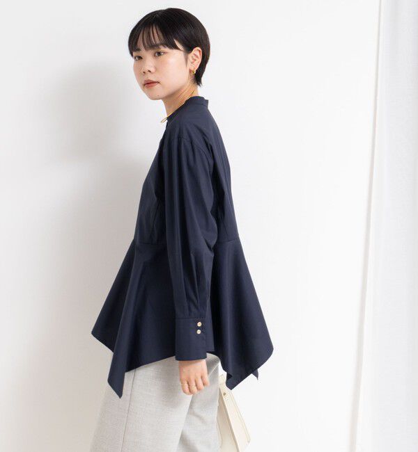 NOLLEY'S sophi「ウォッシャブルハンカチーフヘムシャツ」|シャツ・ブラウス|